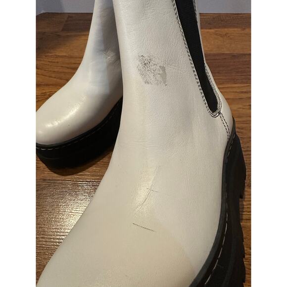 Marc Fisher Women's Pauline Platform Chelsea Boot – White – Size 5.5 Streetwear - Picture 6 of 10